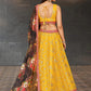 Embellished Sequined Semi-Stitched Lehenga & Unstitched Blouse With Dupatta