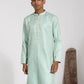 Men's Green Silk Blend Kurta