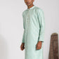 Men's Green Silk Blend Kurta