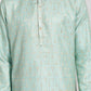 Men's Green Silk Blend Kurta