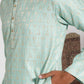 Men's Green Silk Blend Kurta
