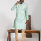 Men's Green Silk Blend Kurta
