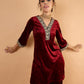 Women Ethnic Motifs Embroidered Kurta with Trousers