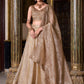 Enchanting Golden Sequins Organza Wedding Lehenga Choli With Dupatta