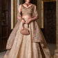 Enchanting Golden Sequins Organza Wedding Lehenga Choli With Dupatta