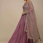 Glamorous Pink Sequins Georgette Reception Wear Lehenga Choli