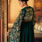 Emerald Green Heavy Embroidered Kurta Set with Designer Statement Dupatta