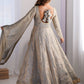Fabulous Grey Sequins Work Silk Traditional Gown With Dupatta
