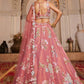 PINK - Net Fabric Sequinse embroidery Semi-Stitched Lehenga choli & Dupatta