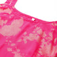 Pink Floral Printed Co-Ords Set with Sequins and Lace Detail