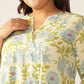 Plus Size Pure Cotton Floral Printed A-line Tunic