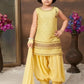 Girls Ethnic Motifs Embroidered Regular Sequinned Kurta with Patiala & With Dupatta
