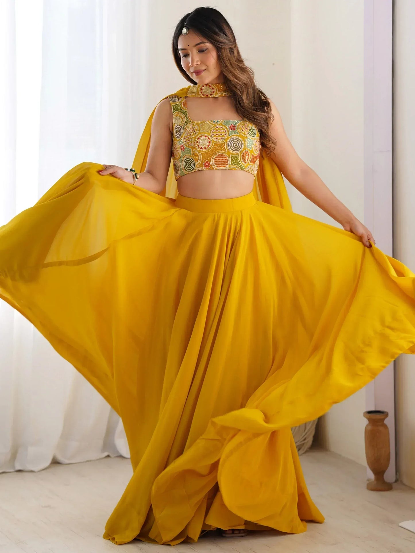 Georgette Party Wear Lehenga Choli With Dupatta