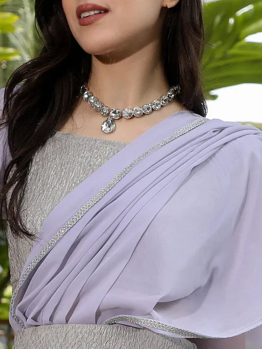 Poly Georgette Fusion Saree