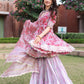 Tickled Pink Handblock Sharara Set