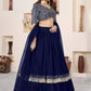 Embroidered Sequinned Semi-Stitched Lehenga & Unstitched Blouse With Dupatta