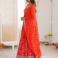 Stunning Orange Thread Work Georgette Function Wear Lehenga Choli