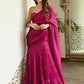 Magenta Pink Pleated Ready to Wear Saree