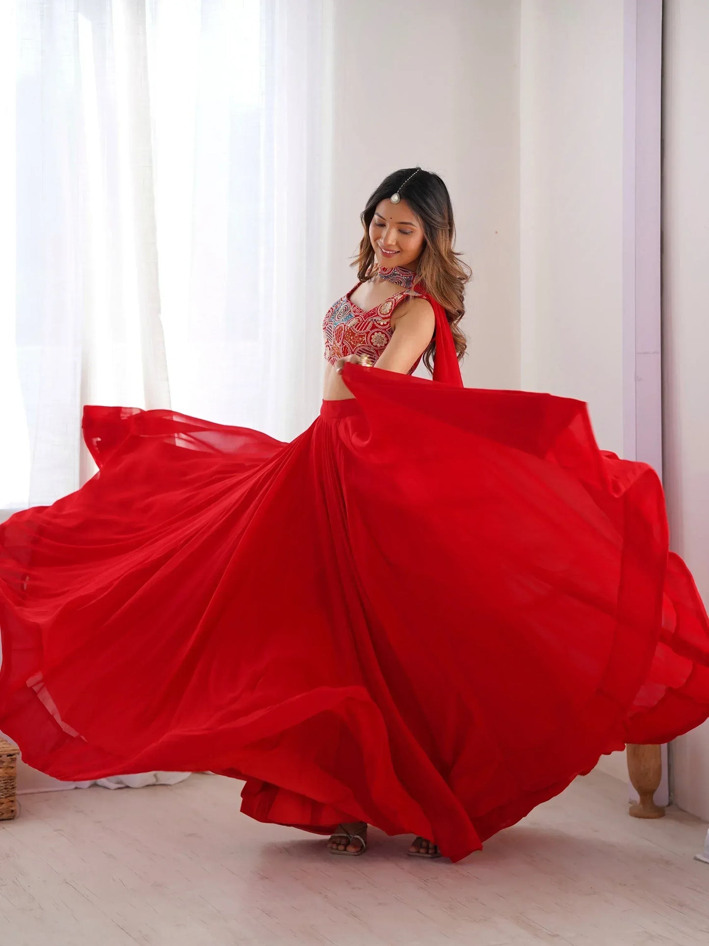 Georgette Party Wear Lehenga Choli With Dupatta