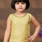 Girls Ethnic Motifs Embroidered Regular Sequinned Kurta with Patiala & With Dupatta
