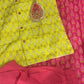 Boys Green & Mageta Ethnic Booti Print Cotton Straight Fit Kurta & Pyjama With Jacket