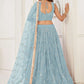 Butterfly blue lehenga choli for women, view 2