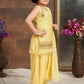 Girls Ethnic Motifs Embroidered Regular Sequinned Kurta with Patiala & With Dupatta
