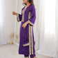 Stylish Mirror Laced Crepe Wedding Wear Kurti With Pant