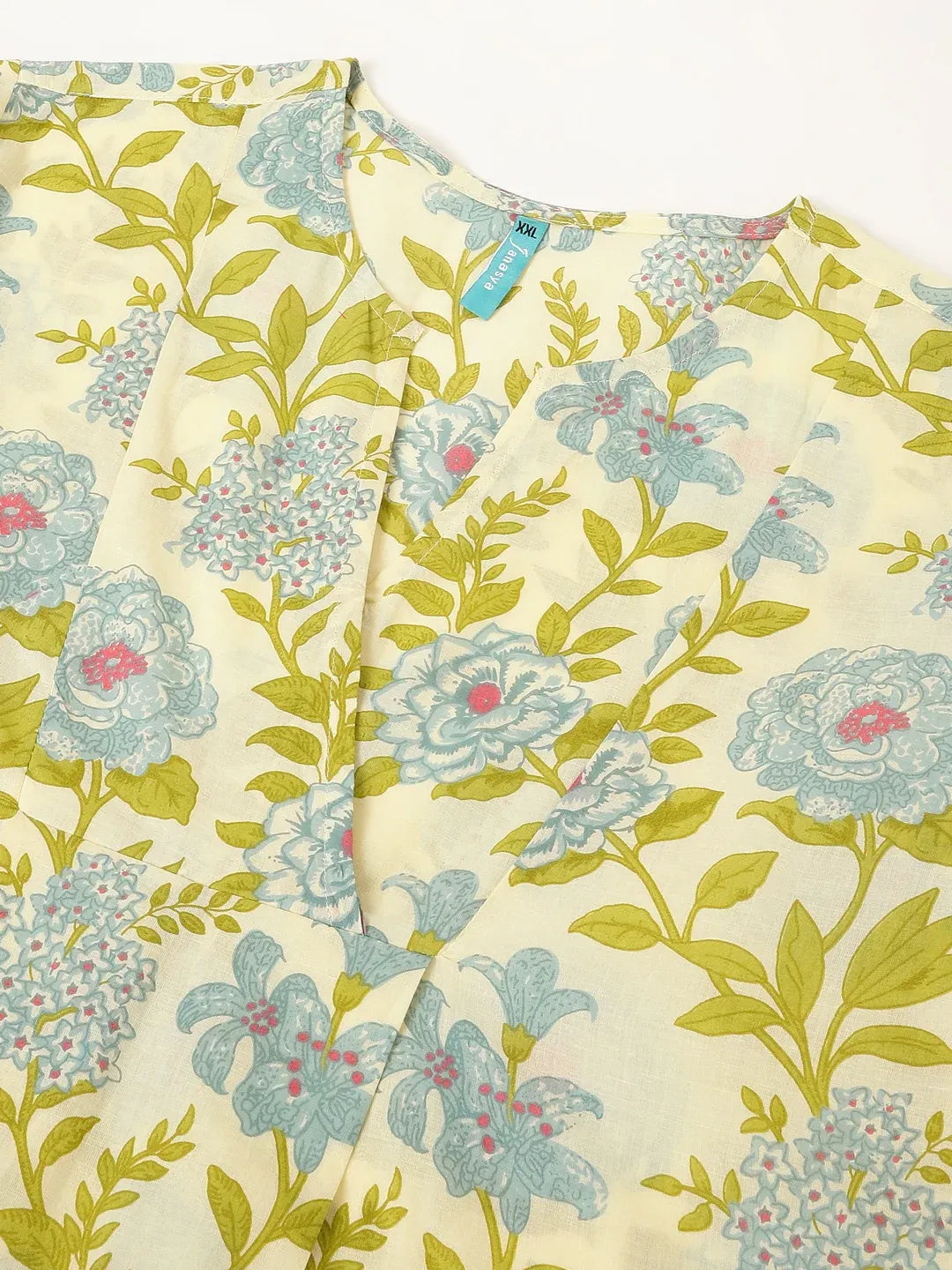 Plus Size Pure Cotton Floral Printed A-line Tunic