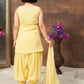 Girls Ethnic Motifs Embroidered Regular Sequinned Kurta with Patiala & With Dupatta