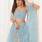 Butterfly blue lehenga choli for women, view 5