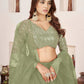 Embellished Sequinned Semi-Stitched Lehenga Choli With Dupatta