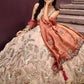 Precious Soft Beige Embroidered Silk Wedding Wear Lehenga Choli