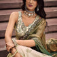 Precious Soft Beige Embroidered Silk Wedding Wear Lehenga Choli