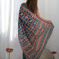 Astonishing Navy Blue Digital Printed Chinon Saree With Blouse