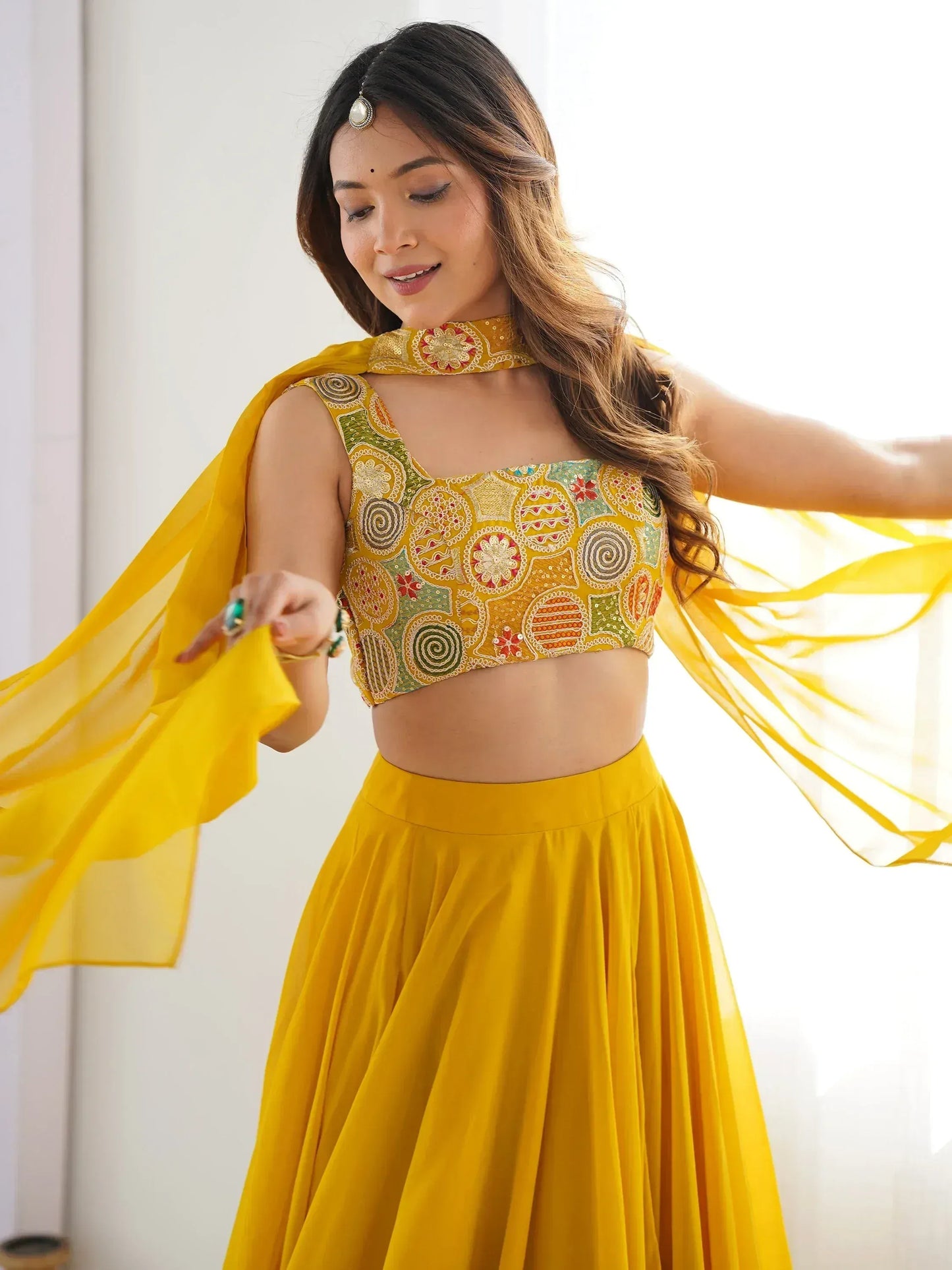 Georgette Party Wear Lehenga Choli With Dupatta
