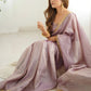 Spectacular Light Mauve Tissue Silk Pre Stitched Saree With Blouse
