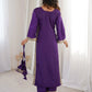 Stylish Mirror Laced Crepe Wedding Wear Kurti With Pant