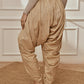 Womens Beige Cambric Cotton Dhoti Yoga Pants