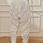 Womens White Cambric Cotton Dhoti Yoga Pants