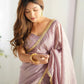 Spectacular Light Mauve Tissue Silk Pre Stitched Saree With Blouse