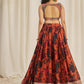 Stunning Orange Sequins Organza Party Wear Lehenga Choli With Dupatta