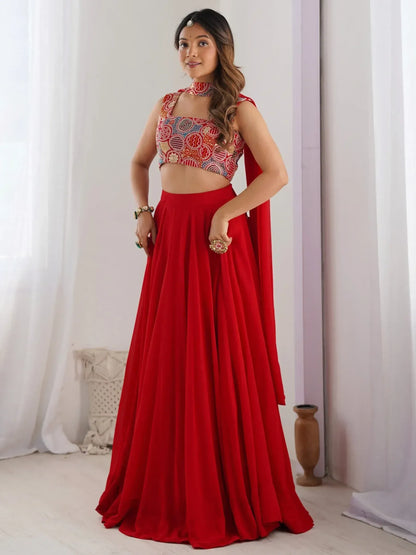 Georgette Party Wear Lehenga Choli With Dupatta