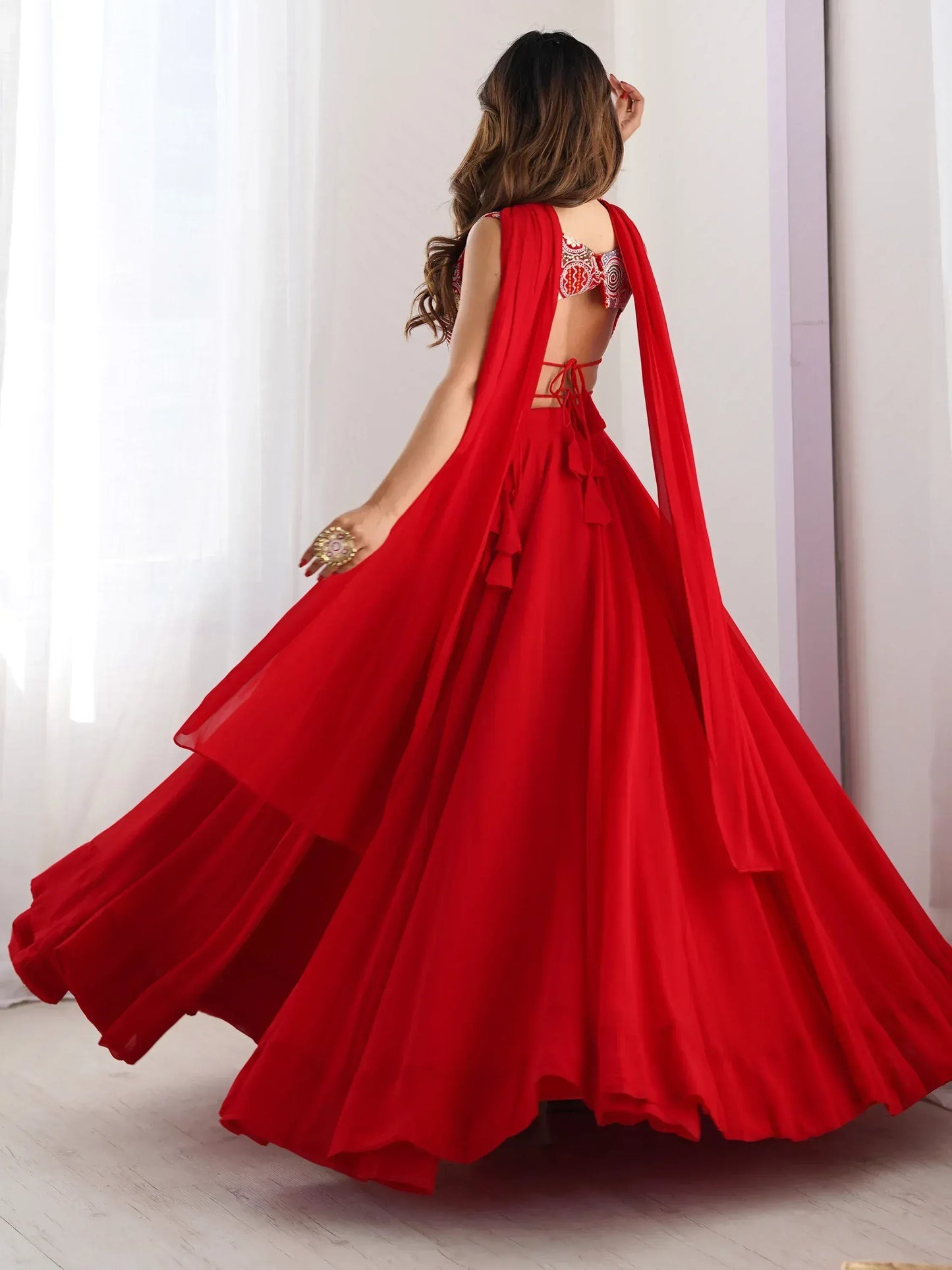Georgette Party Wear Lehenga Choli With Dupatta