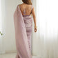 Spectacular Light Mauve Tissue Silk Pre Stitched Saree With Blouse