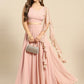 Flared skirt with crop top in Pastel Colors