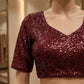 Sequinned Designer Saree with Sequinned Details