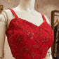 Red Sequin Embellished Party Wear Saree