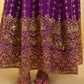 Stunning Purple Embroidered Georgette Designer Anarkali Suit