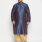 Men's Plus Size Zari Weaved Kurta Dhoti Set